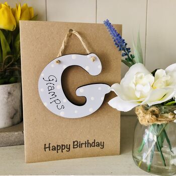 Personalised Gramps Birthday Card G Letter Keepsake, 5 of 5