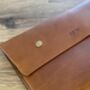 Personalised A4 Tan Leather Documents Folder, thumbnail 2 of 11