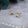 Natural Citrine Crystal Stud Earrings, thumbnail 1 of 11