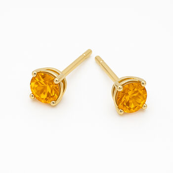 9ct Gold November Birthstone Stud Earrings – 4mm, 4 of 5