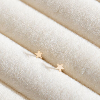 Tiny Gold Filled Star Stud Earrings, 3 of 10