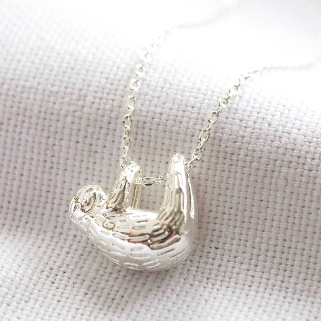 Sloth Pendant Necklace By Lisa Angel | notonthehighstreet.com