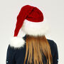 Luxury Velvet Santa Hat, thumbnail 3 of 4