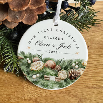 Our First Christmas Engaged Ornament Gift, 2 of 7