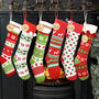 Personalised Nordic Knitted Christmas Stockings, thumbnail 1 of 5