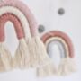 Handcrafted Macramé Rainbow And Pompom Garland, thumbnail 2 of 9