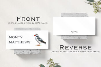 Bird Themed Wedding Place Cards, 3 of 8