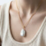Shinju Gold Real Baroque Freshwater Pearl Pendant, thumbnail 4 of 5