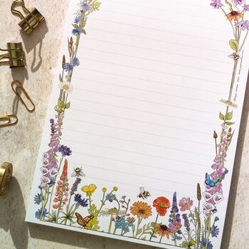 Cottage Garden Wildflower A5 Notepad, 2 of 6