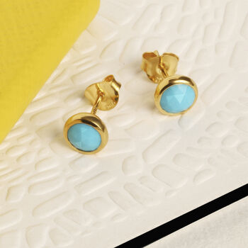 Birthstone Studs In Silver Or Gold Vermeil Plated, 4 of 12