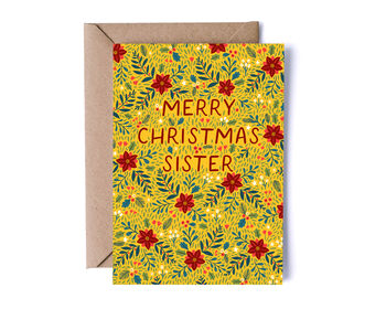 Christmas Card For Sister, Merry Christmas Sister, 2 of 2
