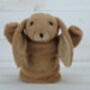 Brown Bunny Hand Puppet With Matching Mini Toy, thumbnail 1 of 5