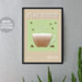 Flat White Coffee Print Three Colour Options, thumbnail 1 of 6