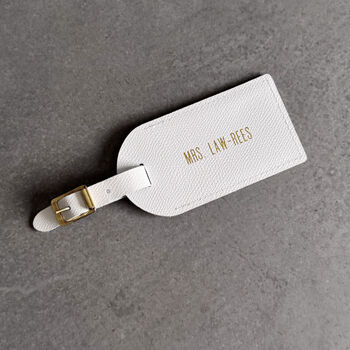 Personalised Mr And Mrs Leather Luggage Tags, 9 of 12