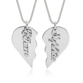 Heart Couple Friendship Necklace, 3 of 3
