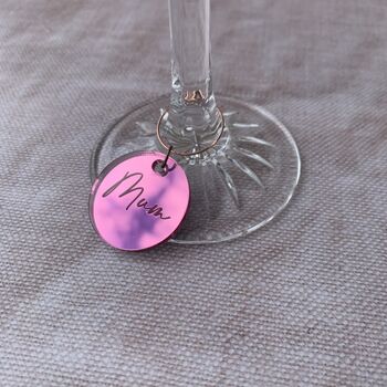 Personalised Teal Star Wine Glass Charm, 2 of 5