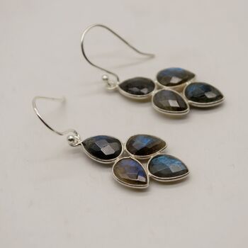 Handmade Labradorite Sterling Silver Earrings, 2 of 10