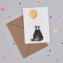 Badger 1st Birthday Card, thumbnail 1 of 3