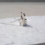 Personalised Hand Stamped Dainty Cube Initial Necklace, thumbnail 6 of 12