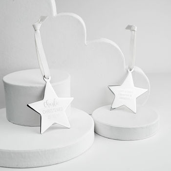 Personalised Christening Star Decoration, 2 of 3
