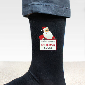 Personalised Santa Claus Christmas Socks, 4 of 4