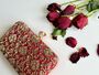 Delhi Dark Red Silk Clutch | Bridal Evening Bag | With Gift Box, thumbnail 1 of 7