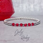 July Birthstone Bracelet Ruby, thumbnail 1 of 5