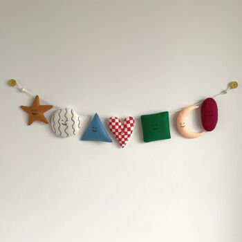 Handmade Shapes Felt Garland For Child's Room, 5 of 5