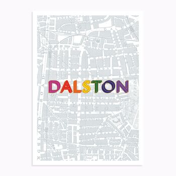Dalston London Map Print, 2 of 2