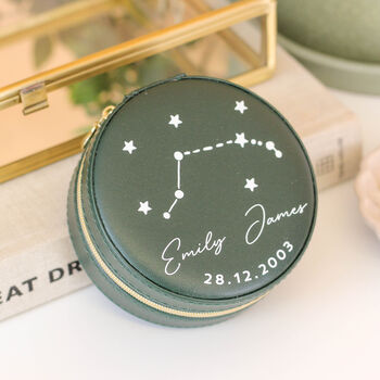 Personalised Star Sign Date Jewellery Case Gift, 2 of 9