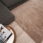 The Rugs Plain Beige Shaggy Rug, thumbnail 7 of 12