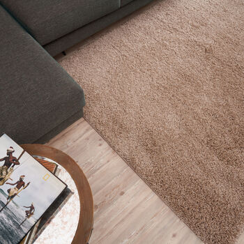 The Rugs Plain Beige Shaggy Rug, 7 of 12