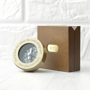 Personalised Father's Day Compass With Monogrammed Box, 2 of 4