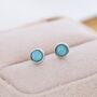 Sterling Silver 4mm Amazonite Stud Earrings, thumbnail 6 of 12