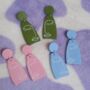 Abstract Face Large Polymer Clay Dangle Earrings, thumbnail 1 of 4