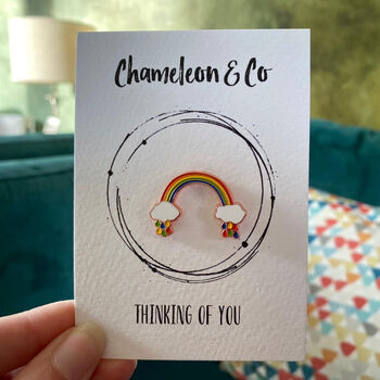 'Thinking Of You' Rainbow Pin Gift For Friend, 3 of 8