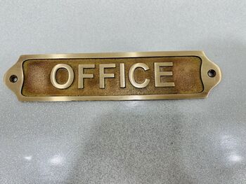 Personalised Vintage Solid Brass Bronze Door Name Plate Sign, 7 of 10