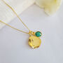 May Birthflower Birthstone Gold Plated Necklace 925, thumbnail 5 of 8