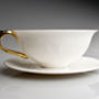 Porcelain Teacup With Flowers And Gold Handle, thumbnail 4 of 12