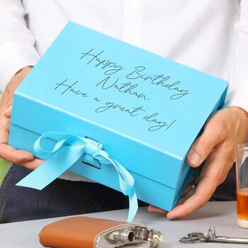 Personalised Luxury A5 Blue Gift Box, 3 of 7