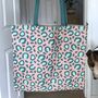 Pink And Teal Tote Bag With Motivational Message Inside, thumbnail 2 of 4