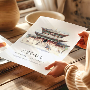 Seoul South Korea Travel Poster, 4 of 7