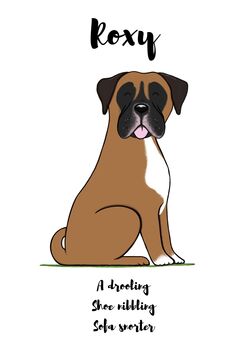Boxer Dog Personalised Name And Personality Print, 3 of 3