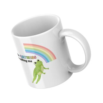 Funny Gay Lgbt Queer Joke Mug Frog And Rainbow, 2 of 7