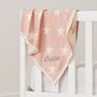 Personalised Pink Star Intarsia Blanket, thumbnail 1 of 7