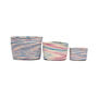 Kwenye: Blue And Pink Tie Dye Woven Storage Basket, thumbnail 2 of 9