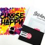 'Choose Happy' Modern Cross Stitch Kit, thumbnail 2 of 3