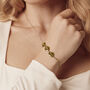 Family Name Bracelet, Sterling Silver Three Organic Pebbles, thumbnail 4 of 7