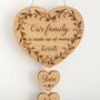 ‘Family Of Many Hearts’ Wooden Hanging Wall Plaque, thumbnail 1 of 3