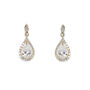 Belmont Rhodium, Gold Or Rose Gold Plated Drop Earrings, thumbnail 4 of 11